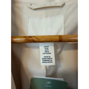 HM Women Cream Single Breasted Longline‎ Blazer Jacket Size M New With Tags thumbnail 6