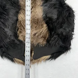 Free People Faux Fur Vest Black‎ Brown Multi Color Size 6 NWOT thumbnail 5