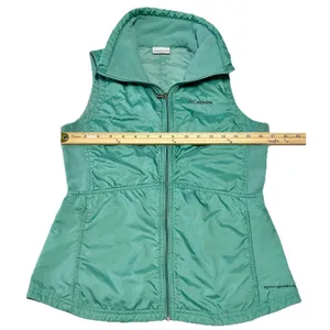 Columbia Mix It Around Vest Womens XS Teal Mint Green Quilted Fleece Omni-Shield thumbnail 14