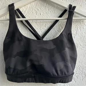 Lululemon Black Camouflage Sports Bra thumbnail 1