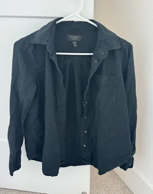 Banana Republic Black Button Up T Shirt thumbnail 1