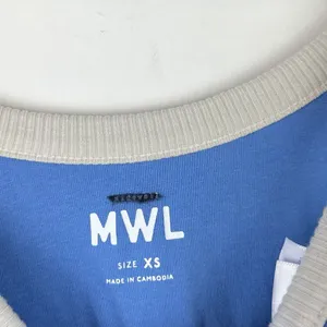Madewell Terry Ribbed Bralette Crop Top Blue Athleisure Active Casual XS NWT thumbnail 9