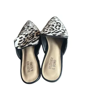 Bleecker and Bond "Simone" calf hair‎ mule leopard/animal print Sz 6.5 thumbnail 6