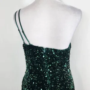 Mi Ami Green Sequin One Shoulder Mini Dress NWOT Size Small Formal Sequin Dress thumbnail 7