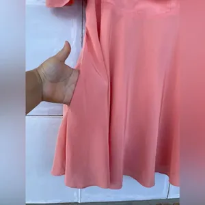 Amanda Uprichard Delilah coral Off Shoulder Silk Dress medium thumbnail 4