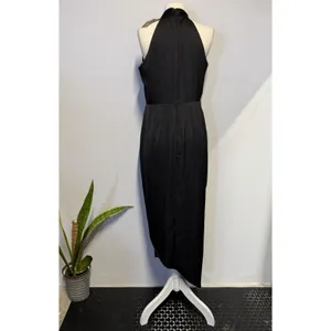 Alex Marie Black Halter High Low Cocktail Dress‎ Women's Size 6 Elegant Formal thumbnail 5