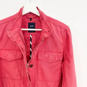 Gap Jacket Size S Pink‎ Twill Cargo Utility Stand Collar Zip Up Chore Gorpcore thumbnail 3