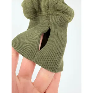 OFFLINE by Aerie Quilted Crewneck Sweatshirt Women XS Olive Green Thumbhole Cozy thumbnail 4