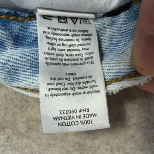 PacSun 90s Boyfriend Patchwork High Rise Jeans Light Wash Raw Hem Size 24 Y2K‎ thumbnail 8