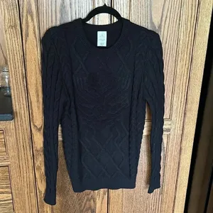 Disney Parks x Marvel Avengers Black Panther‎ Cable Knit Sweater | Size S thumbnail 7