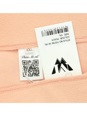 White Mark Flared Elastic Waist Midi Skirt with Side Pockets PS709 Peach Pink 1X thumbnail 3