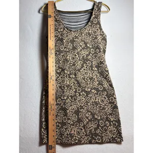 Poetry Tan Black Floral Lace Print Strappy Cage Back Bodycon Mini Dress thumbnail 7