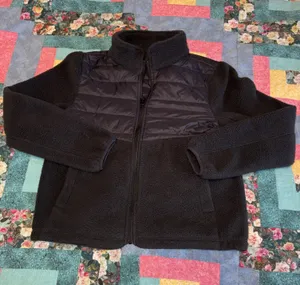 Zyia Active Woman’s Medium Black Fleece and Quilted Jacket with Full Zip Workout thumbnail 1