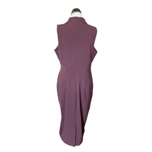 Express Dress Mock Neck Midi Sleeveless Large Sheath Work Cocktail Weddings City thumbnail 3