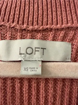 LOFT Dusty Rose Chunky Knit Button Cardigan thumbnail 3