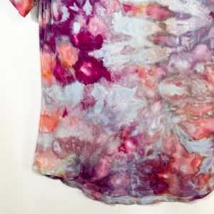 Old Navy Small Top Handmade Tie Dye Luxe T-Shirt‎ Pink Blue Festival Boho 1119 thumbnail 6
