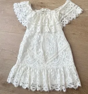 Lovers and friends lace mini white dress thumbnail 1