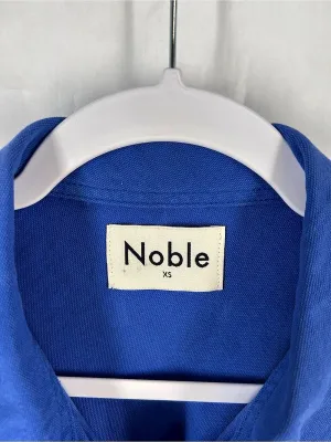 Noble Organic Tank Suit French Blue Zip Front Utility Romper XS thumbnail 3