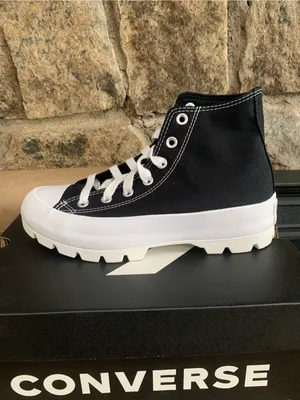 Converse CTAS Lugged Hi Platform Sneakers 565901C Black Canvas Women's 7.5 New thumbnail 5