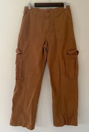 Abercrombie & Fitch 100% Cotton Cargo Pants Size 29/8 Short Casual Relaxed Fit‎ thumbnail 1