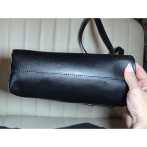 Michael Kors Black Leather Tote Bag Shoulder Purse thumbnail 9