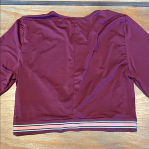 Fabletics‎ Women's Long Sleeve Purple Front Twist Cropped Athletic Top Size XXL thumbnail 5