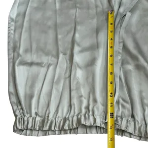 Clio 100% Silk Sage Green Drawstring Pants Pajama Career Luxury Old‎ Money L thumbnail 11