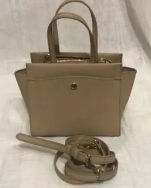 Steve Madden Small‎ Tan Leather Crossbody Top handle Bag gold hardware thumbnail 1
