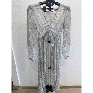 Altar'd State Chiffon Kimono Dress Open Front Boho Bohemian Cottage Fairy Sz XS thumbnail 2