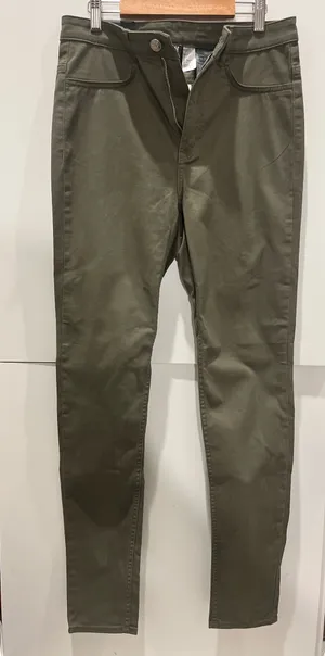 Divided H&M Super Skinny High-Waisted Green Jeans 6 thumbnail 1