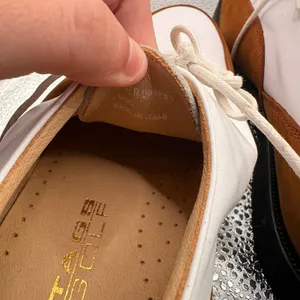 Tag Golf Cleats Two Tone Saddle Oxford Shoes Size 7 Brown White Leather Suede thumbnail 10