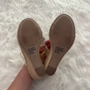 A New Day Ansel Double Band Open Toe Wedge Heels Size 7.5 thumbnail 8