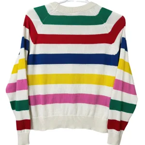 Disney Cardigan Women L White Striped Knit Mickey‎ Mouse Disney 100 Anniversary thumbnail 3