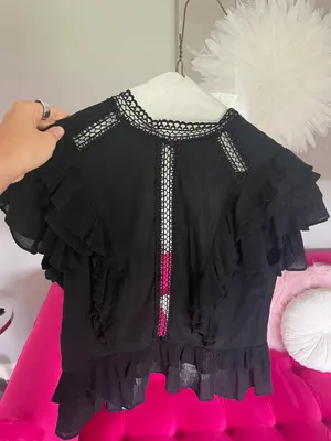 Oakland High Neck Ruffle Detail Top thumbnail 2
