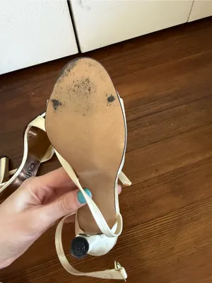 Vintage Carber Strappy Sandals White/Gold Size 6 thumbnail 4
