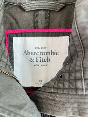 Abercrombie & Fitch Women Y2K Olive‎ Green Utility Jacket Flap Pockets Military thumbnail 5