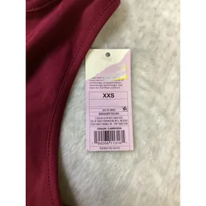 Wild Fable Burgundy Swan Graphic Muscle‎ Tank Top with Lace Side Panels XXS NEW thumbnail 3