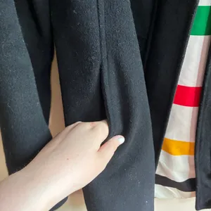 Pendleton Campbell virgin wool vintage black winter coat hooded zipper women's S thumbnail 6