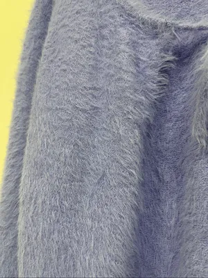 Flat White Cozy Tie-Front Fuzzy Cardigan in Lilac size S thumbnail 2