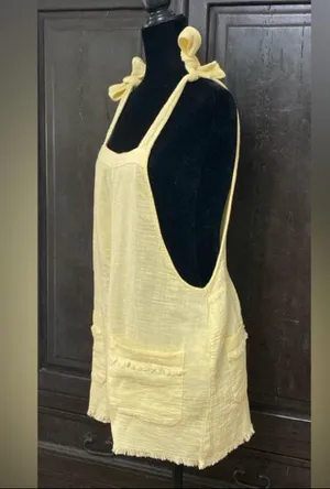 Billabong Soft Yellow romper - size Large / New w/tag thumbnail 2