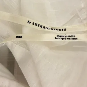Anthropologie Shirt Women SIZE XXS White Romantic Babydoll Embroidered Victorian thumbnail 3