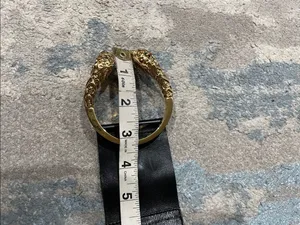 Authentic Gucci Wide Black Leather Tiger Head Waist Belt Size 80/32 thumbnail 14