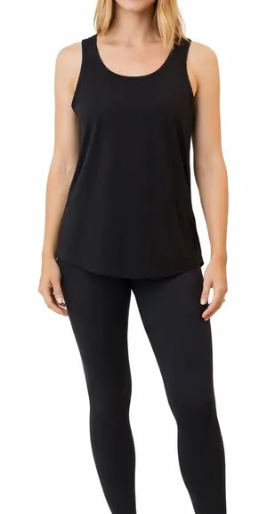 90 Degree By Reflex Size Medium Black Open-Back Activewear Tank Top thumbnail 1