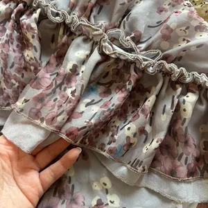 Cecico romantic Floral Ruffle whimsi One Shoulder Mini Dress Size Small thumbnail 5