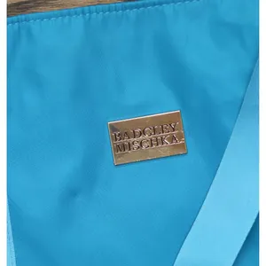 NWT Badgley Mischka Bag Lightweight Packable Travel Tote Bag Aqua Blue One Size thumbnail 13