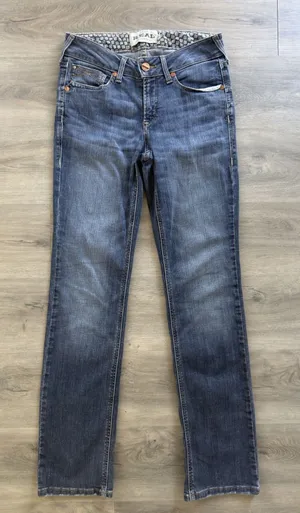 Ariat REAL Denim Mid Rise Straight Leg Jeans Womens 29R Medium Wash Western thumbnail 1