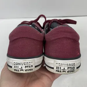 Converse 9 Chuck Taylor All Star Madison Burgundy Plaid Low Top Sneakers 561739F thumbnail 8