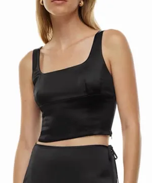 Aritzia Wilfred Shine Bustier Black Womens XXS 2XS Sleeveless City bohemian thumbnail 1