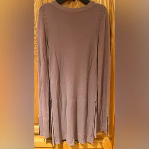 Free People Mauve Crisscross Side Slit Long Bell‎ Sleeves Tunic Sweater Small thumbnail 8