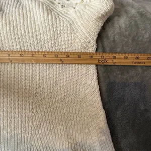 Hollister Textured Knit Sweater Floral Lace Trim Womens S Open Knit Shabby Chic thumbnail 6
